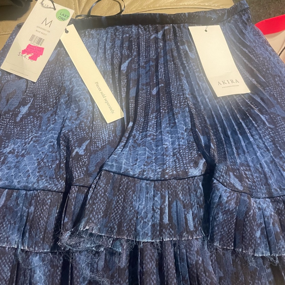 AKIRA Blue Bubble Mini Skirt